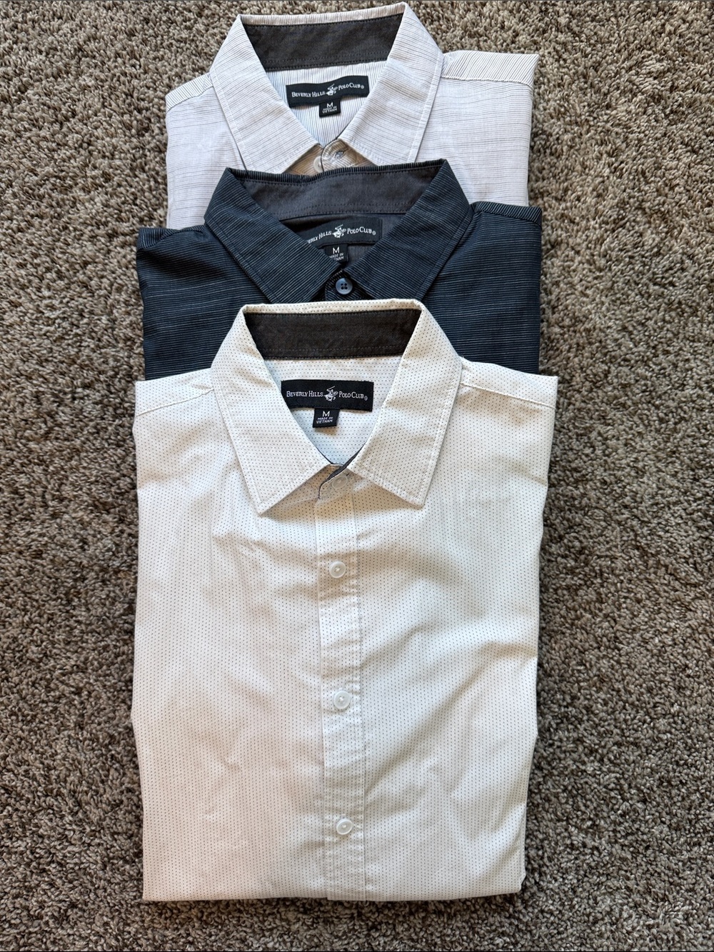 Set of 3 Beverly Hills Polo Club Men’s Dress Shirts